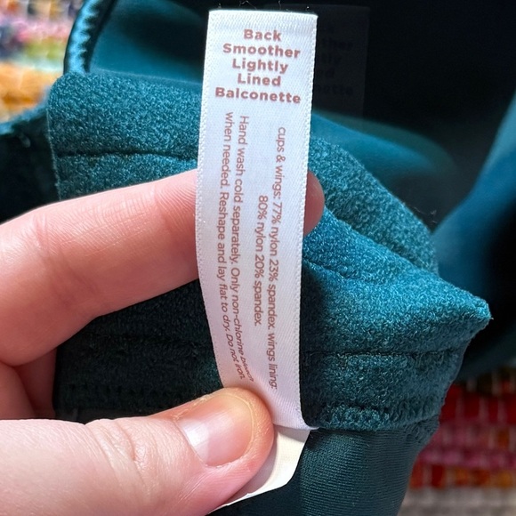 Cacique back smoother lightly lined balconette deep green bra size 42DD - Picture 5 of 6